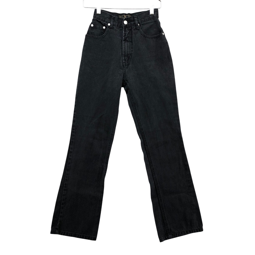 Fendi Jeans Womens 25 0 Black High Rise Straight Leg Made in Italy Vintage